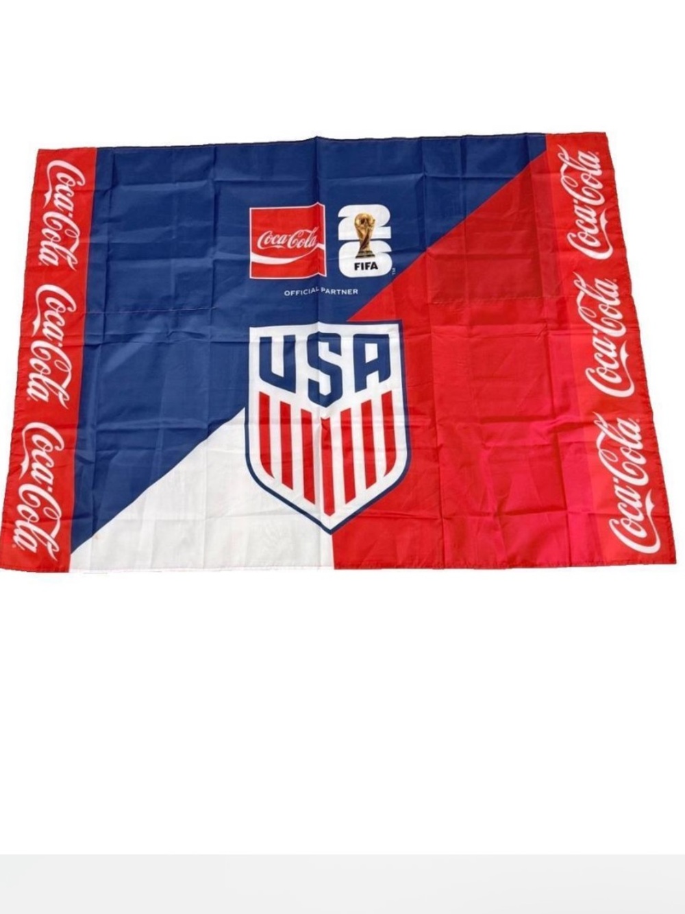 Collectible Coca Cola USA World Cup Fan Flag